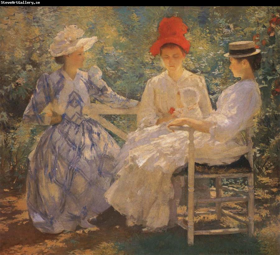 Edmund Charles Tarbell Three Sisters A Study in June Sunlight